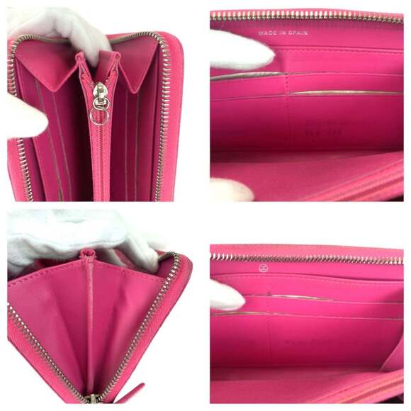 CHANEL Authentic Pink Caviar Leather Logo Wallet - Picture 6 of 10